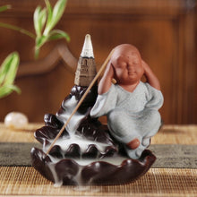 Load image into Gallery viewer, Incensory Buddha Statue Incense Cones Ceramic Censer Holder Burner Backflow Incense Burner Smoke Home Decor A $
