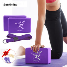 Load image into Gallery viewer, EVA Yoga Block Set Exercise Workout Fitness Brick Bolster Stretch Belt Aid Gym Pilates Training Body Shaping Fitness Equipment
