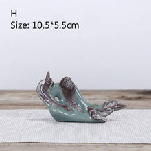 Load image into Gallery viewer, Bonsai Fairy Garden Ornament Ceramic Figure Ge Yao Zen Meaning Little Monk Micro Landscape Home Decoration Accessories Tea Pet
