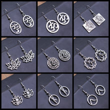 Load image into Gallery viewer, Om Sign Yoga Symbol Earring Yoga Om Symbol Zen Buddhism Glass Earrings For Women Jewellery
