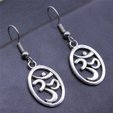 Load image into Gallery viewer, Om Sign Yoga Symbol Earring Yoga Om Symbol Zen Buddhism Glass Earrings For Women Jewellery
