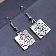 Load image into Gallery viewer, Om Sign Yoga Symbol Earring Yoga Om Symbol Zen Buddhism Glass Earrings For Women Jewellery
