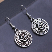 Load image into Gallery viewer, Om Sign Yoga Symbol Earring Yoga Om Symbol Zen Buddhism Glass Earrings For Women Jewellery
