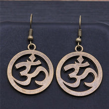 Load image into Gallery viewer, Om Sign Yoga Symbol Earring Yoga Om Symbol Zen Buddhism Glass Earrings For Women Jewellery
