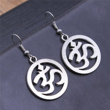 Load image into Gallery viewer, Om Sign Yoga Symbol Earring Yoga Om Symbol Zen Buddhism Glass Earrings For Women Jewellery
