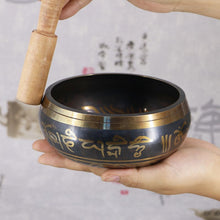 Load image into Gallery viewer, Tibetan Bowl Sing Bowl Nepalese Buddhist Tibetan Chanting Yoga Meditation Bowl Buddhist Sound Therapy Bowl Copper Religion Carft
