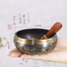 Load image into Gallery viewer, Tibetan Bowl Sing Bowl Nepalese Buddhist Tibetan Chanting Yoga Meditation Bowl Buddhist Sound Therapy Bowl Copper Religion Carft
