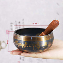 Load image into Gallery viewer, Tibetan Bowl Sing Bowl Nepalese Buddhist Tibetan Chanting Yoga Meditation Bowl Buddhist Sound Therapy Bowl Copper Religion Carft
