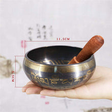 Load image into Gallery viewer, Tibetan Bowl Sing Bowl Nepalese Buddhist Tibetan Chanting Yoga Meditation Bowl Buddhist Sound Therapy Bowl Copper Religion Carft
