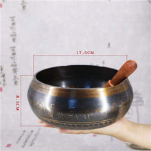 Load image into Gallery viewer, Tibetan Bowl Sing Bowl Nepalese Buddhist Tibetan Chanting Yoga Meditation Bowl Buddhist Sound Therapy Bowl Copper Religion Carft
